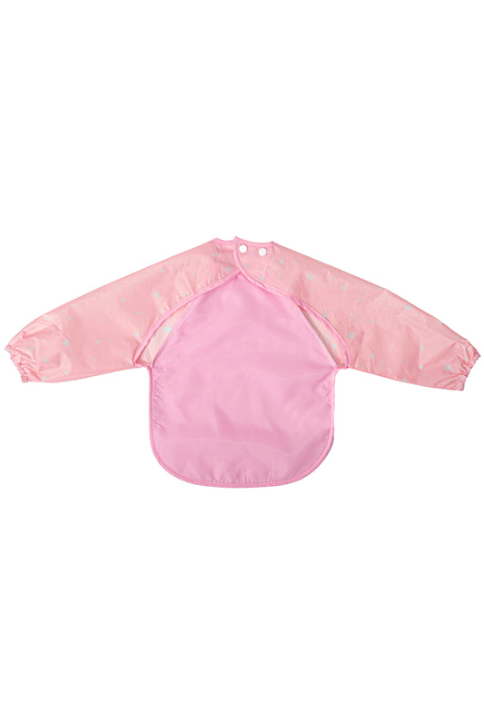 Wholesale Baby Bib With Pink Red Color Long Sleeve White Label Manufacturer