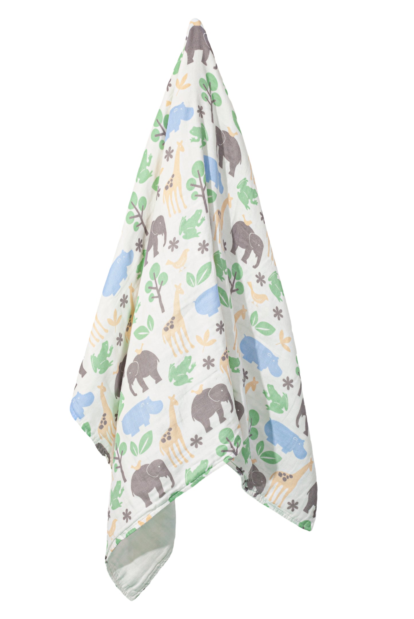 Wholesale High Density Cotton Gauze Elephant Pattern Bath Towel White Label Manufacturer