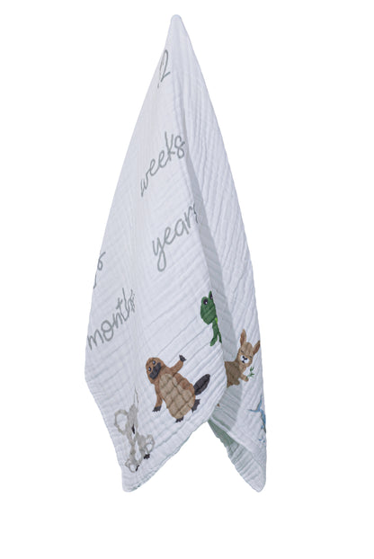 Wholesale Cotton Gauze Baby Blanket White Lable Manufacturer