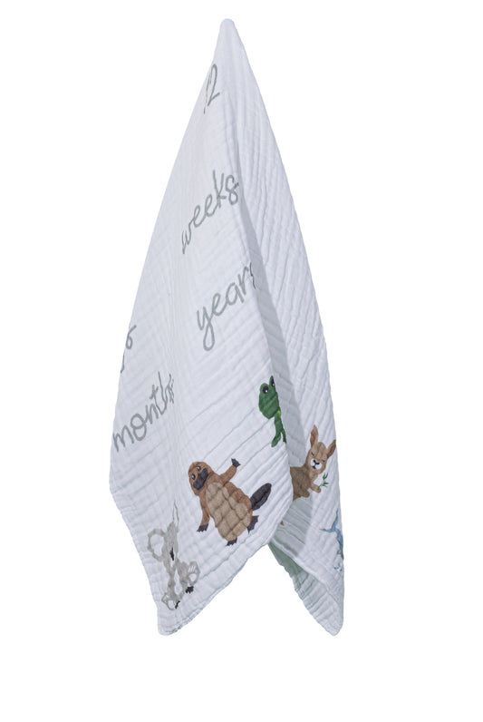 Wholesale Cotton Gauze Baby Blanket White Lable Manufacturer