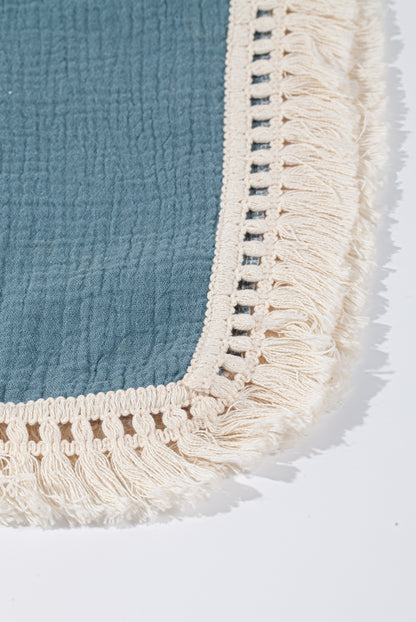 Wholesale 100% Cotton Gauze Baby Blanket with Tassel Lace White Label Manufacturers