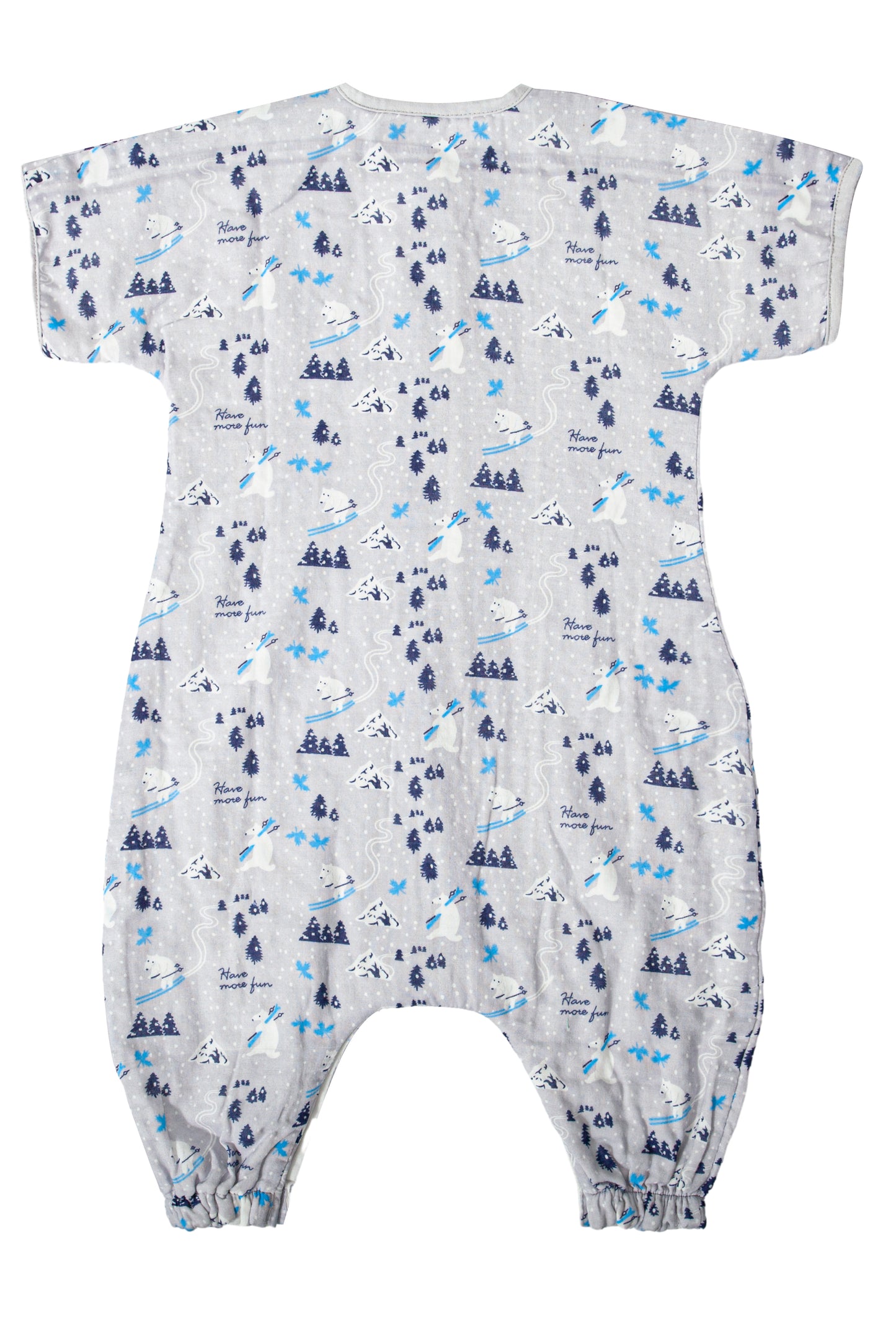 Wholesale Short-Sleeve Cotton Baby Dark White Color Sleeping Bag White Label Manufacturer