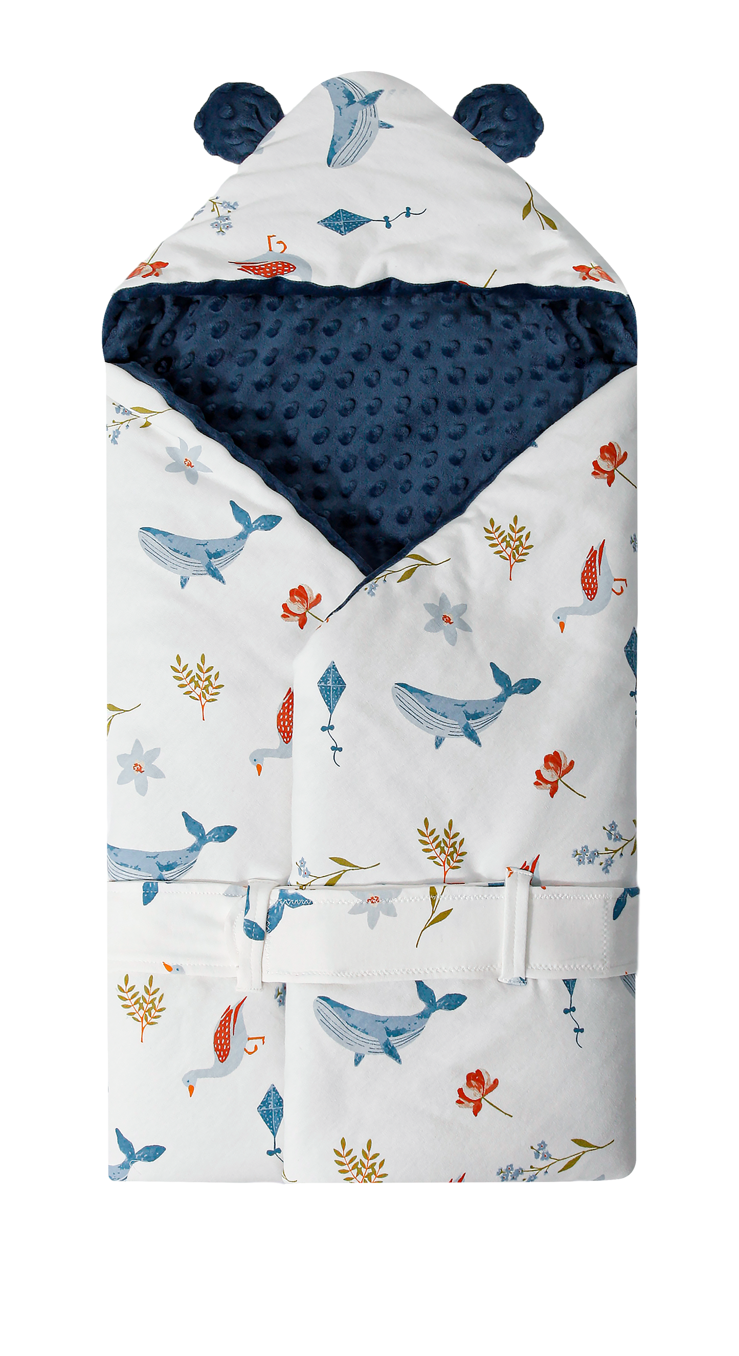 Wholesale Organic Newborn Baby Swaddle Blue Blanket White Label Manufacturer