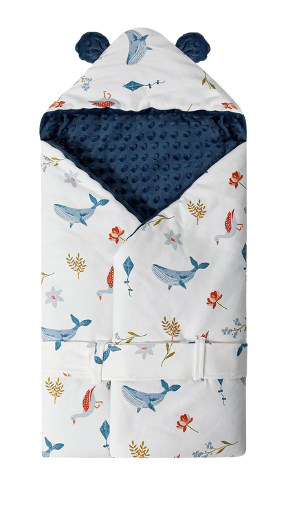 Wholesale Organic Newborn Baby Swaddle Blue Blanket White Label Manufacturer