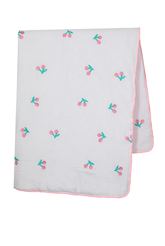 Wholesale Bamboo Cotton Baby Quilts With Embroidery White Label Manufacturer