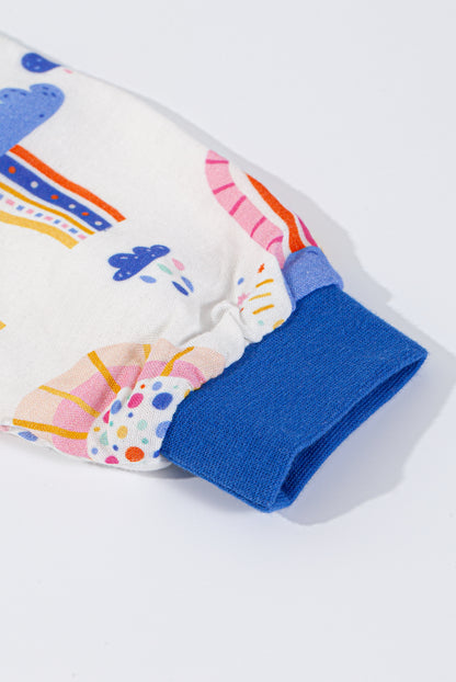 Wholesale Long Sleeves Baby Cotton Fabric Rainbow Color Sleeping Bag White Label Manufacturer