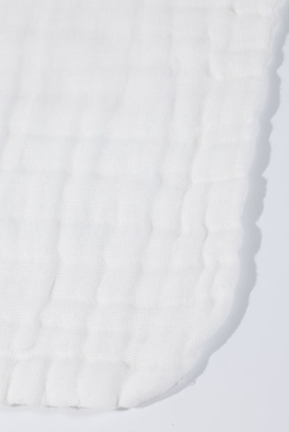 Wholesale Cotton Gauze Green Bear Pattern Baby Sweat Towel White Label Manufacturer