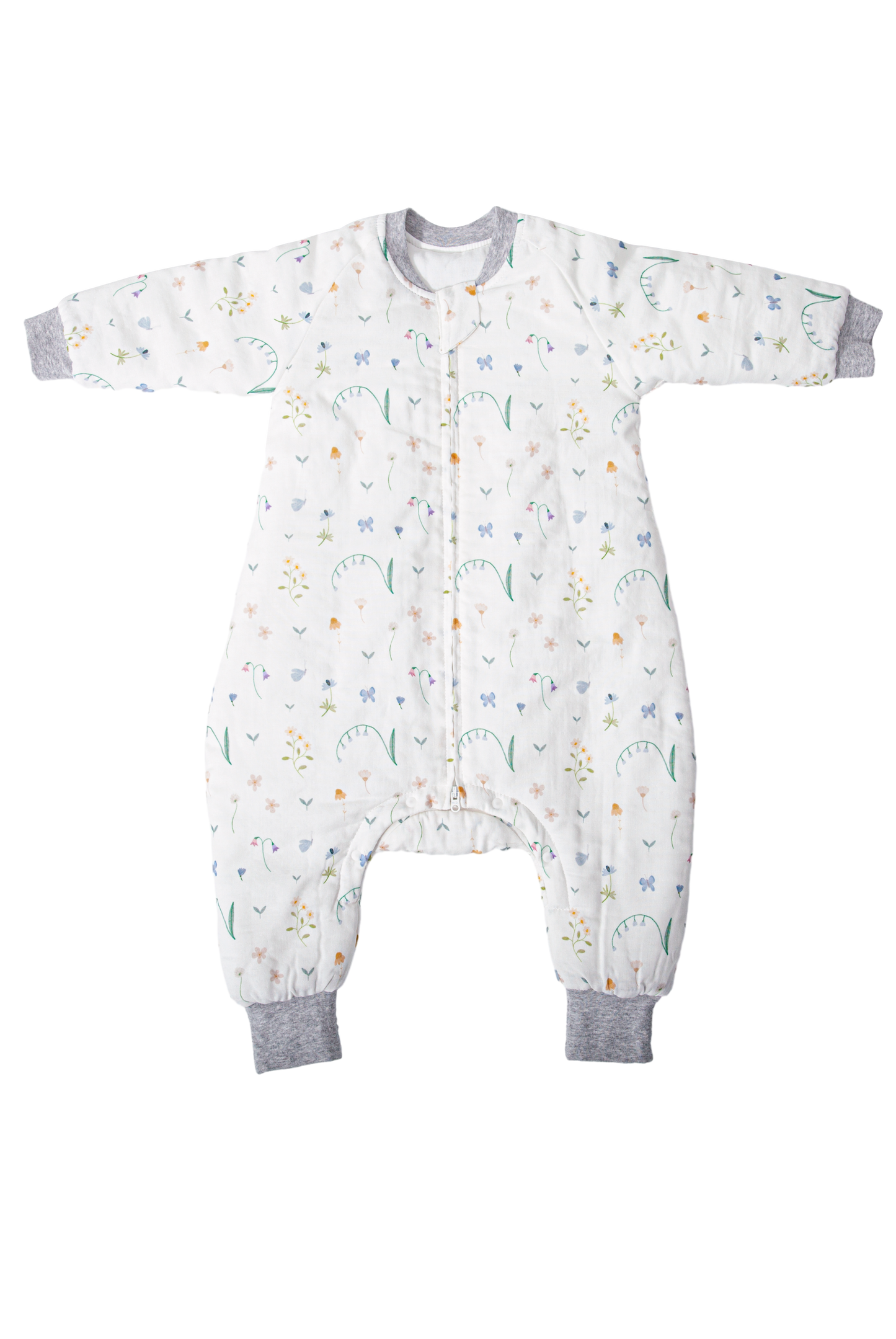 Wholesale Long Sleeves Baby Quilted White Tailor Sleeping Bag White Label Manufacturer