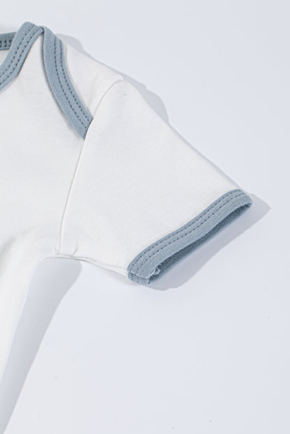 Wholesale Cotton Baby Blue Tailor Color Jumpsuits White Label Manufacturer