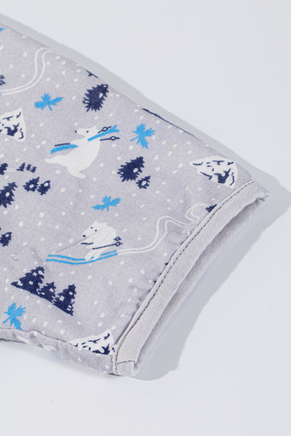 Wholesale Short-Sleeve Cotton Baby Dark White Color Sleeping Bag White Label Manufacturer