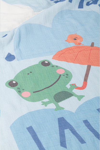 Wholesale 100% Cotton Gauze Baby Crocheted Hem Blanket White Label Manufacturer