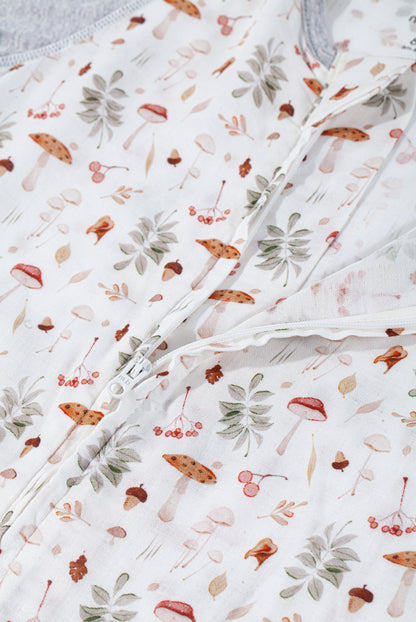 Wholesale Medium Sleeved White Brown Color Cotton Sleeping Bag White Label Manufacturer