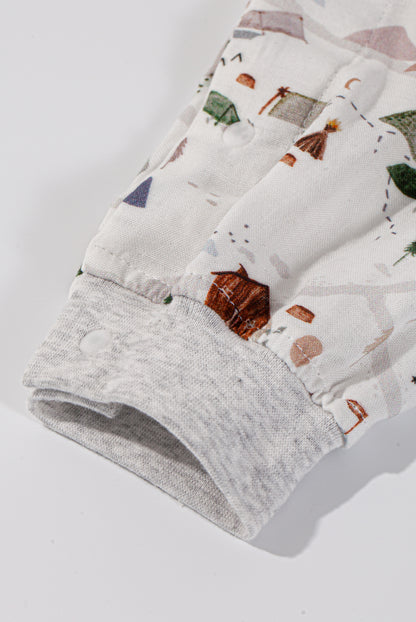 Wholesale Medium Sleeved Dark White Color Tailor Cotton Sleeping Bag White Label Manufacturer