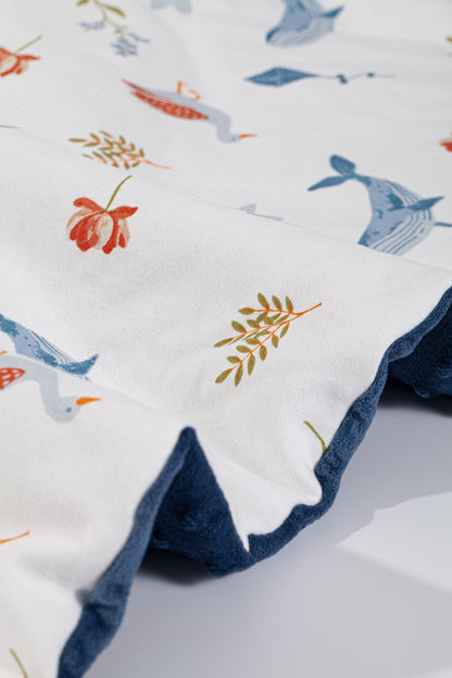 Wholesale Organic Newborn Baby Swaddle Blue Blanket White Label Manufacturer