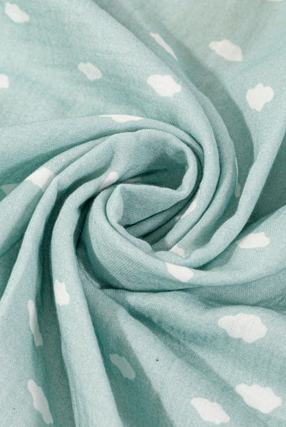 Wholesale Cotton Gauze Bath Towel Four-Layers Cotton Gauze Hook Edge Baby Bath Towel White Green White Dot Color White Label Manufacturer