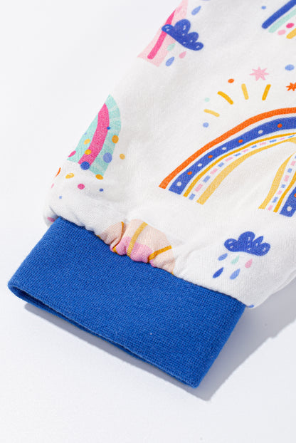 Wholesale Long Sleeves Baby Cotton Fabric Rainbow Color Sleeping Bag White Label Manufacturer