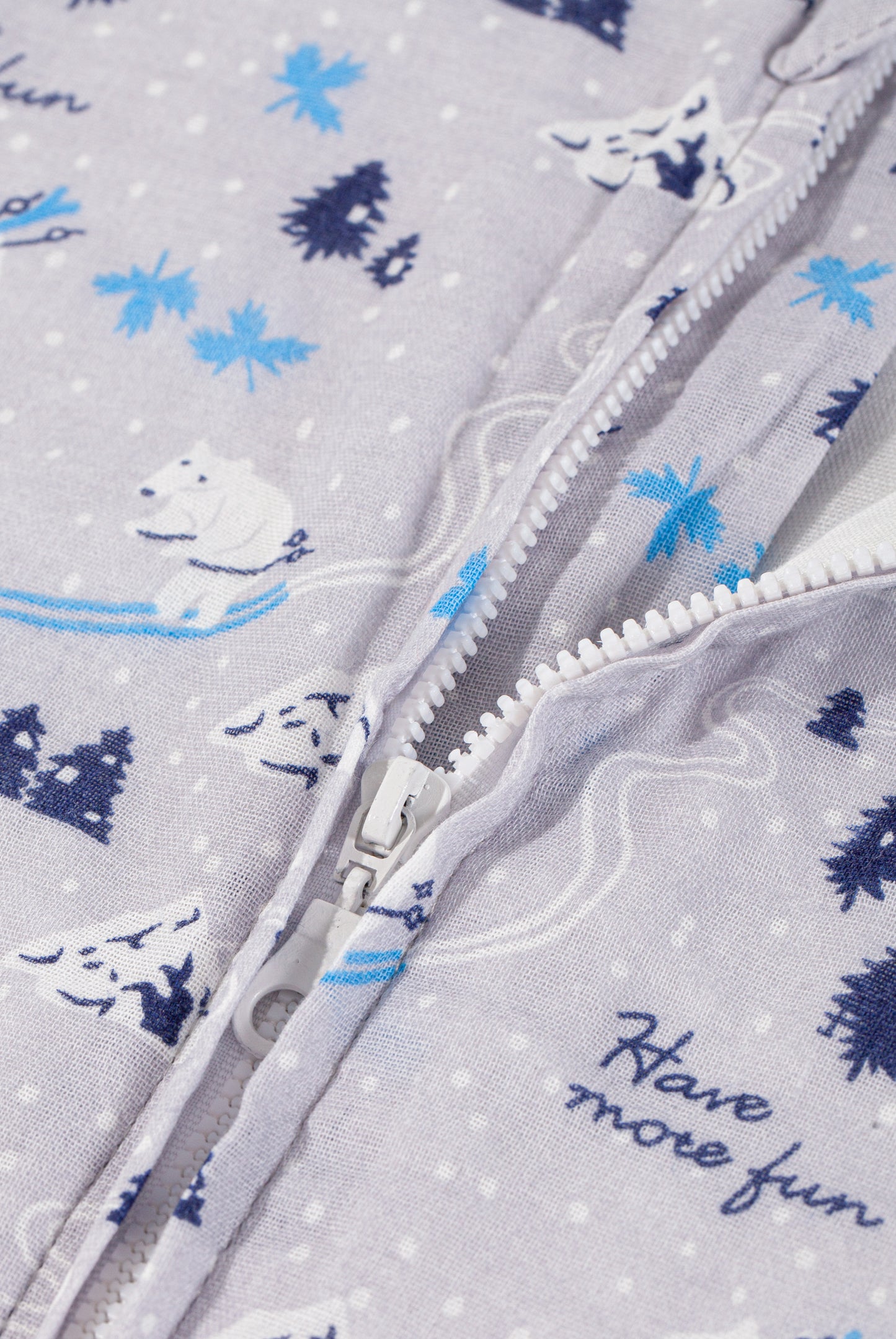 Wholesale Short-Sleeve Cotton Baby Dark White Color Sleeping Bag White Label Manufacturer