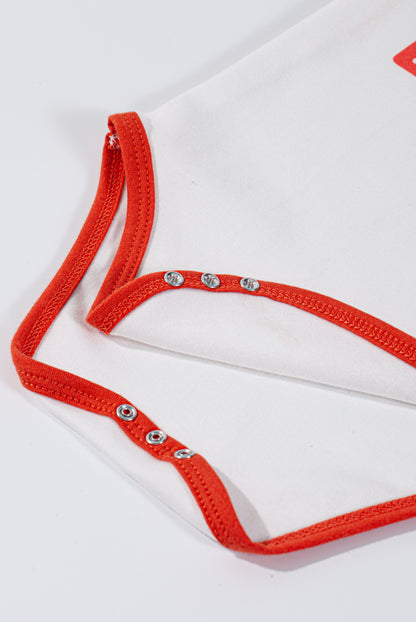 Wholesale Cotton Baby Red Tailor Color Jumpsuits White Label Manufacturer