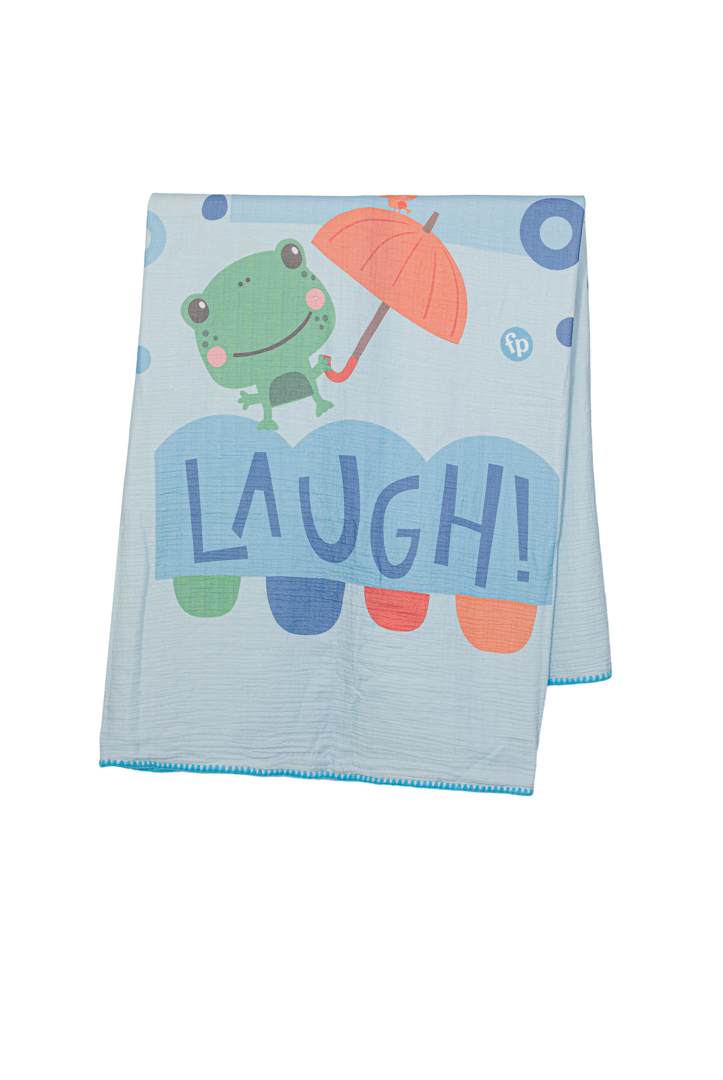 Wholesale 100% Cotton Gauze Baby Crocheted Hem Blanket White Label Manufacturer