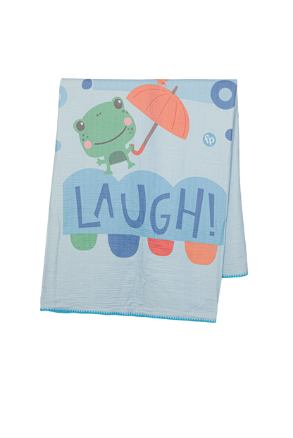 Wholesale 100% Cotton Gauze Baby Crocheted Hem Blanket White Label Manufacturer